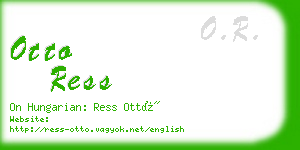 otto ress business card